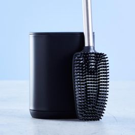 Day Escobilla Wc Acabado Negro Mate Cepillo Oval para Limpieza Taza Medidas 11,5x8 cm h.49 cm