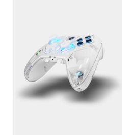 Krom NXKROMKRYSTAL Mando y volante Bluetooth/USB Gamepad Transparente para Android, Nintendo Switch, PC, iOS