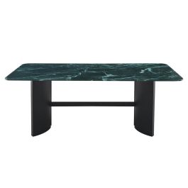 Mesa Comedor Moderno DKD Home Decor Negro Verde 100 x 76 x 200 cm