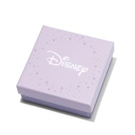Disney Pendientes Minnie Mouse Diciembre, bañados en plata con piedra de nacimiento púrpura, estuche de regalo oficial