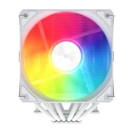 FSP MP7-WA - Refrigerador de aire CPU, 6 tubos de calor, 2 ventiladores PWM de 120 mm ARGB (800-1800 RPM) blanco, compatible con Intel LGA 1851/1700/1200 y AMD AM4/AM5