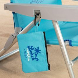 Silla de Playa Aktive Plegable Azul 53 x 80 x 58 cm (2 Unidades)