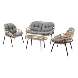 Sofa Terraza Y Jardin DKD Home Decor Natural Gris 76 x 83 x 130 cm Set de 4 Precio: 641.88999963. SKU: B14BSB4BEH