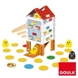 Juego habilidad happy chickens de madera goula, encuentra los pollitos retirando los palos