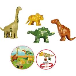 Klein KLE4009847000859 Juguete Magnético Puzzle de 4 Dinosaurios Grandes para Niños 1+ Desarrollo de Creatividad y Habilidades Manuales