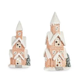 Casa Navideña Rosa 25 cm con Luz LED Krist+ - Magnesio, Beige/Blanco/Verde Precio: 26.79000016. SKU: B1AARBZS4T
