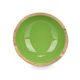 Plato Hondo 20 cm Madera Mango Verde - Giftdecor (12 Unidades) Plato Hondo 20 cm Madera Mango Verde - Giftdecor (12 Unidades)