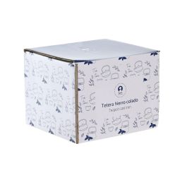 DKD Home Decor Tetera Oriental Hierro Colado 780ml Negro Beige 12.5x19x15cm Apta Inducción Gas Vitrocerámica Set 2 Unidades DKD Home Decor Tetera Oriental Hierro Colado 780ml Negro Beige 12.5x19x15cm Apta Inducción Gas Vitrocerámica Set 2 Unidades