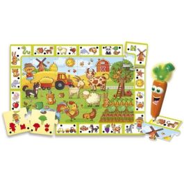 Lisciani Giochi Hablando Carotina Happy Farm - Rompecabezas interactivo con sonido y luz, busca objetos para niños +3 años