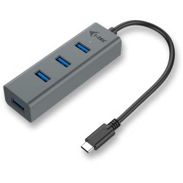 I-tec Hub USB-C con 4 Puertos USB 3.0 para Ordenador Portátil, Tablet y Teléfono Inteligente, Conexión Rápida de Datos y Carga