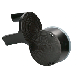 Q-connect Taburete Negro ABS con Ruedas Retráctiles y Dos Niveles, Resistente hasta 150 kg