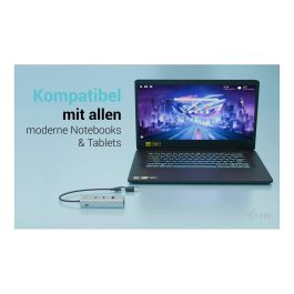 Hub USB i-Tec CAHUBMETAL2A2CPD Plateado