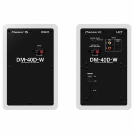 Pioneer DJ DM-40D-W - Altavoces de Monitorización Bass Reflex 2x19W, Modo DJ o Producción, Blanco
