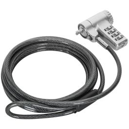 Targus ASP96RGL - Candado de Combinación Reajustable de Acero Galvanizado para Portátil/PC/Monitor, Cable de 2m, Plata