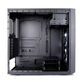 Fractal Design FD-CA-FOCUS-BK-W Caja PC Midi Tower Negra con Ventana Lateral y Ventiladores Frontales Iluminados en Blanco