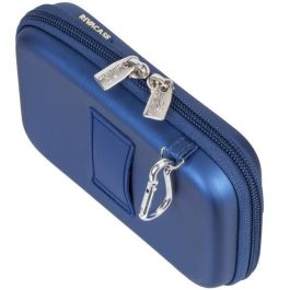 Rivacase 9101 Funda Rígida EVA para Disco Duro 2.5" Azul, Resistente a Rayones y Agua con 5 Bolsillos