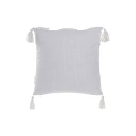 DKD Home Decor Cojin Moderno Blanco Amarillo 45 x 45 x 10 cm (4 Unidades) Poliéster Algodón