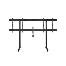 B-Tech BT8528 Soporte de Suelo Premium para Doble Pantalla XXL, Videoconferencia, VESA 1000x800, con Gestión de Cables y Ajustable