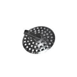 Edm Filtro de lavabo con pinza, acero inoxidable, Ø6cm