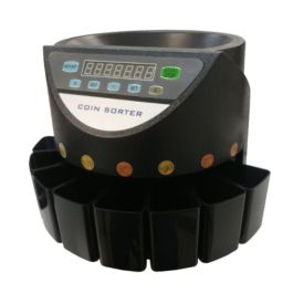 Mustek M6 Contador y Clasificador de Monedas Automático - 230 monedas/min, Capacidad 500 Monedas, Programable, Negro