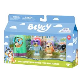 MOOSE Bluey Pack 4 Figuras Abuelitas Articuladas de 6-7 cm - Madge, Janet, Rita, Gladys, Juego en Español, 19201