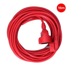 Edm Prolongador con 1 toma Schuko 2p+t 16A 250V 15m Cable H05VV-F 3G1,5mm² Rojo Precio: 27.50000033. SKU: S7915106