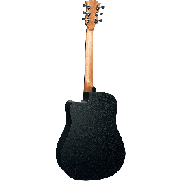 Lag Guitarra Acústica Electroacústica Dreadnought Cutaway Tramontane 70 A/C Negro Satinado con Tapa de Abeto Engelmann y Fondo de Caoba