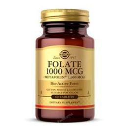 SOLGAR Folato 1000Mcg. 60Comprimidos Ácido Fólico Apoya Corazón, Sistema Nervioso y Glóbulos Vegano Precio: 25.4999998. SKU: B1JJNET8Z3