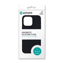 eSTUFF Funda Magnética Silicona INFINITE ROME para iPhone 13 Pro Negra - 81% Material Reciclado
