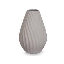 Jarrón Cerámica Raya Diagonal 31 cm Gris - Giftdecor (4 Unidades) Jarrón Cerámica Raya Diagonal 31 cm Gris - Giftdecor (4 Unidades)