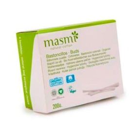 MASMI Bastoncillos de Algodón Ecológico Certificado y Stick de Papel Biodegradable FSC 200 unidades Precio: 2.50000036. SKU: B19SGLCZQ2