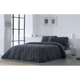 Funda Nórdica Naturals ELBA Gris oscuro Cama de 135 (220 x 220 cm)