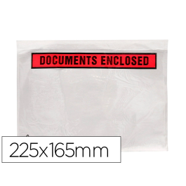 Q-connect Sobre Autoadhesivo Portadocumentos 225x165 mm Paquete 1000 Unidades