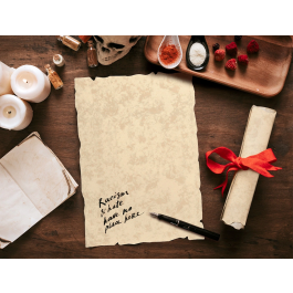 Liderpapel Papel Pergamino DIN A4 con Bordes 180 gr Color Crema Paquete 50 Hojas