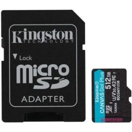 Kingston Tarjeta microSDXC Canvas Go Plus SDCG4/512GB 512 GB, 200 MB/s, A2 U3 V30 con Adaptador SD Precio: 110.88999988. SKU: B15NEXHYCY