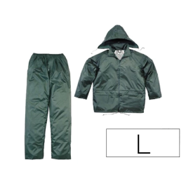 Deltaplus 400 Conjunto de lluvia poliéster/PVC verde talla L Precio: 40.49999954. SKU: B14E9ZN564