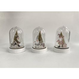 DKD Home Decor Decoración Luminosa Navidad Fantasía LED Cristal Surtido Colores Blanco Dorado Rosa Gris 9x13x9 cm (12 Unidades) Precio: 32.43768. SKU: B13FRFB776