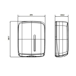 Jofel Dispensador de Toallas Zig-Zag Timeless Negro ABS Reciclado Capacidad 600 Toallas