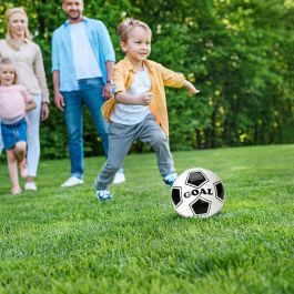 Pelota infantil de plástico Goal Ø23cm - Blanco, rojo, amarillo, azul
