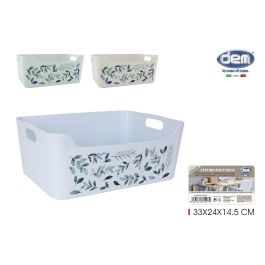 Dem Cesta Multiusos con Flores, 33 x 24 x 14.5 cm (12 Unidades) Precio: 44.98999978. SKU: S2213162