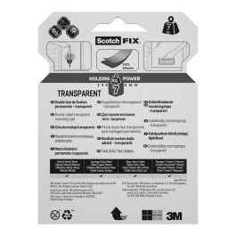 Scotch Cinta Doble Cara de Montaje Transparente, Adhesiva, 19mm x 5m, Soporta hasta 7kg para Fijación Fuerte