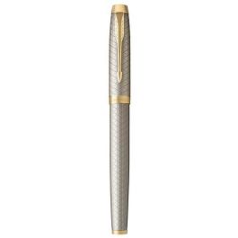 PARKER Pluma Estilográfica IM Premium Warm Silver F con Caja de Regalo