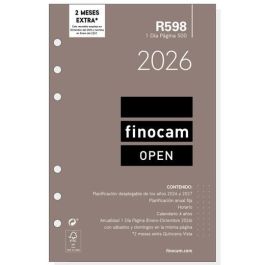 Finocam R598 500 Recambio Anual para Agenda de Anillas Open 1D/P 117x181 mm 12 Meses + 2 Meses Complementarios 2026 Finocam R598 500 Recambio Anual para Agenda de Anillas Open 1D/P 117x181 mm 12 Meses + 2 Meses Complementarios 2026 Precio: 11.49999972. SKU: B16FJSRZYX
