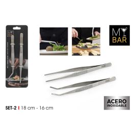 Set de 2 Pinzas para Cocina y Servir Acero Inoxidable 18 y 16 cm - My Bar (24 Unidades) Precio: 88.50000016. SKU: B1233NVM2M