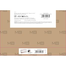 Inde Mueble Auxiliar de 2 Niveles de Madera y Metal 78 x 38 x 38 cm (3 Unidades)