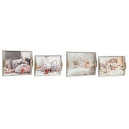 DKD Home Decor Bandeja Decorativa Oriental de Madera MDF Multicolor, 40x30x6 cm, Juego de 2 Bandejas, Diseño Surtido Precio: 41.50000041. SKU: S3038769