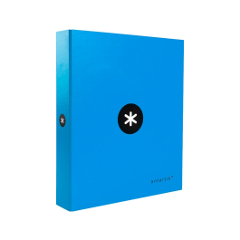 Antartik Carpeta 4 Anillas 40mm Mixtas A4 Forrada Color Azul