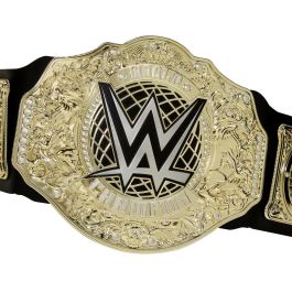 Mattel HYF18 Título WWE World Heavyweight, Cinturón de Campeón de Juguete Ajustable para Niños