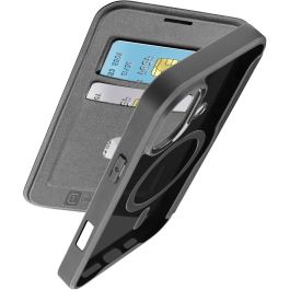 Cellularline Book Case Daily MAG para iPhone 16 - Funda Negra