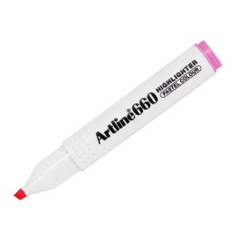 Artline EK-660 Rotulador Fluorescente Rosa Pastel Punta Biselada Trazo 1-5 mm